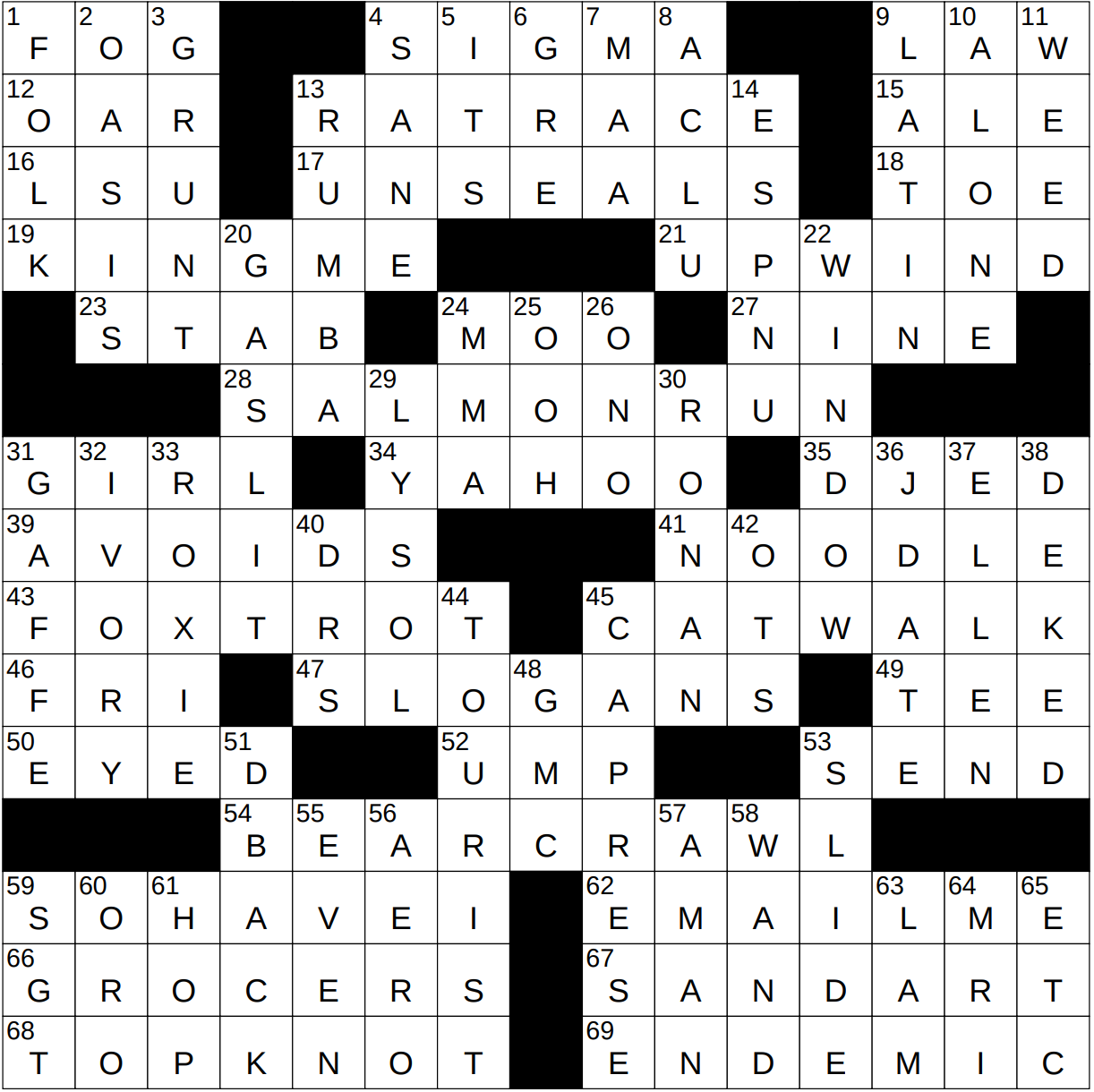 0501 23 NY Times Crossword 1 May 23 Monday NYXCrossword