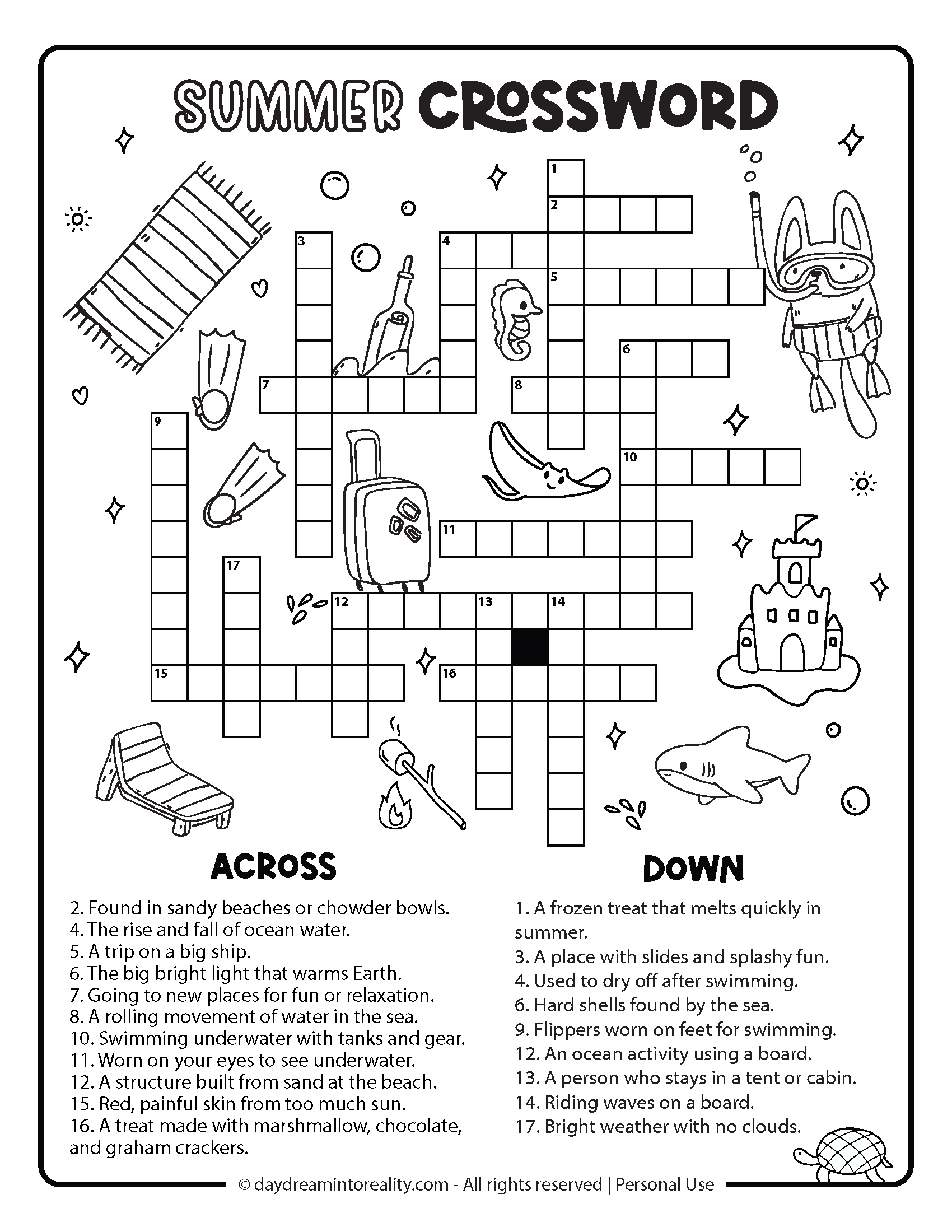 free printable kid crossword