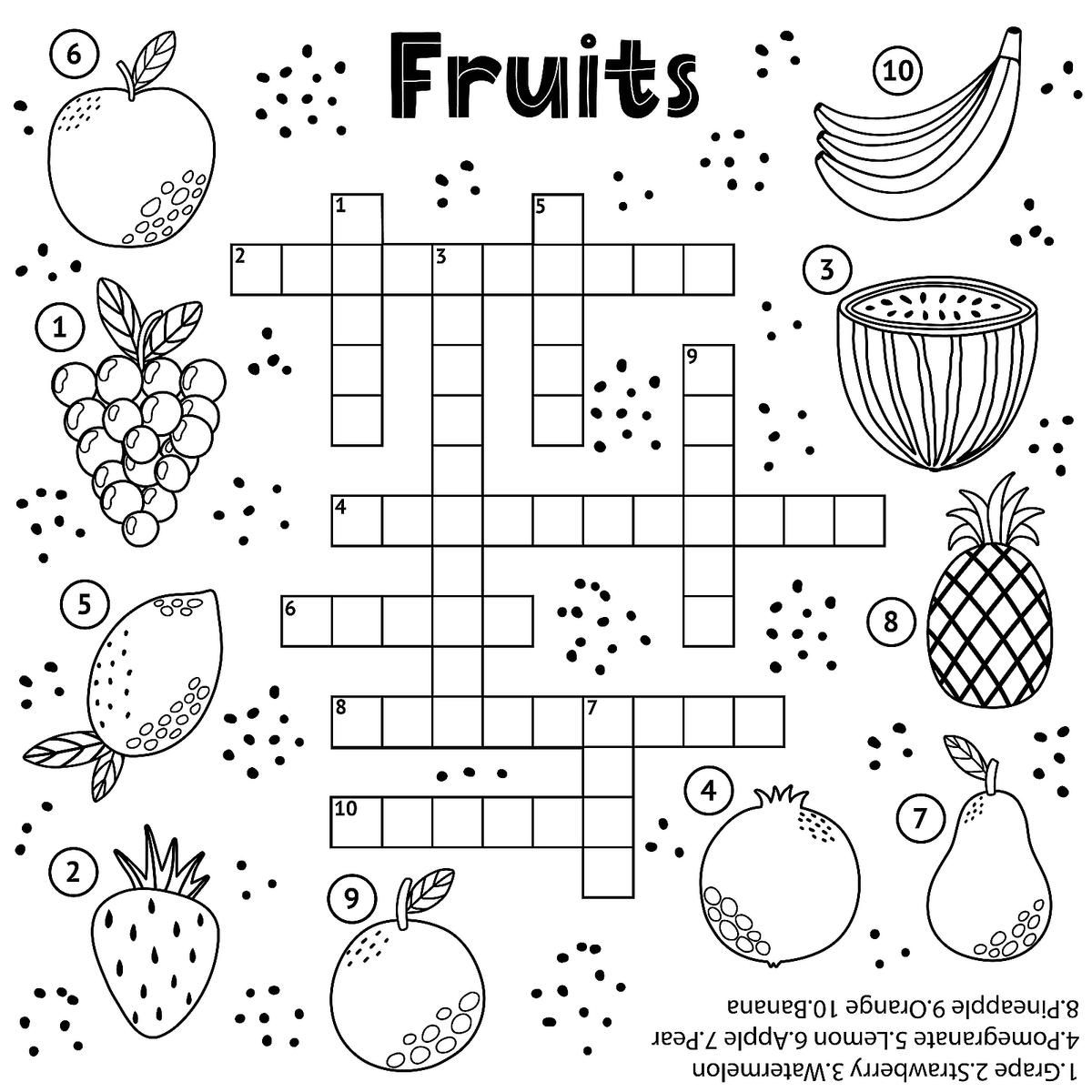 kindergarten crossword puzzles printable