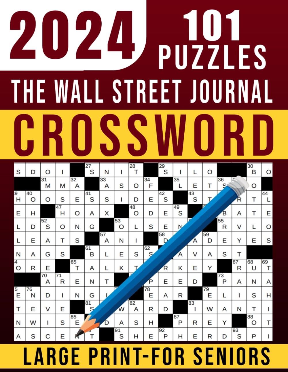 2024 The Wall Street Journal Crossword Puzzles For Seniors Large Print 101 Easy To Medium Puzzles Book With Solutions Publisher Hilbert Vandervort 9798883449801 Amazon Books