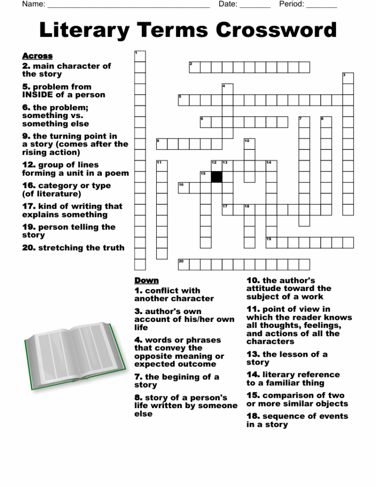 American Literature Crossword Puzzle WordMint