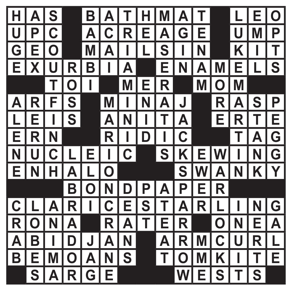 Answers To May 31 2018 NYT Crossword Puzzle Milford Orange Times