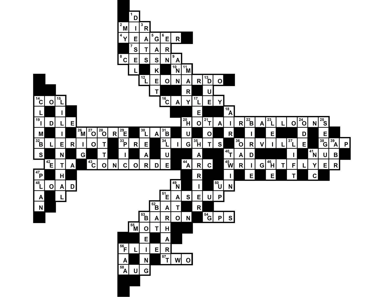 April 2019 Crossword Key Plane Pilot