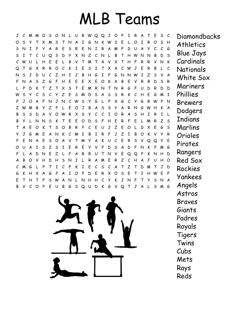 BASEBALL TEAMS Crossword WordMint