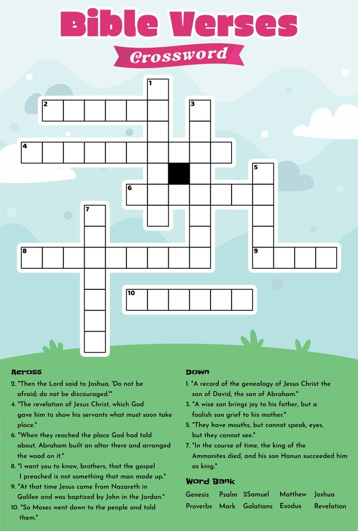 free printable bible crossword puzzles with answers