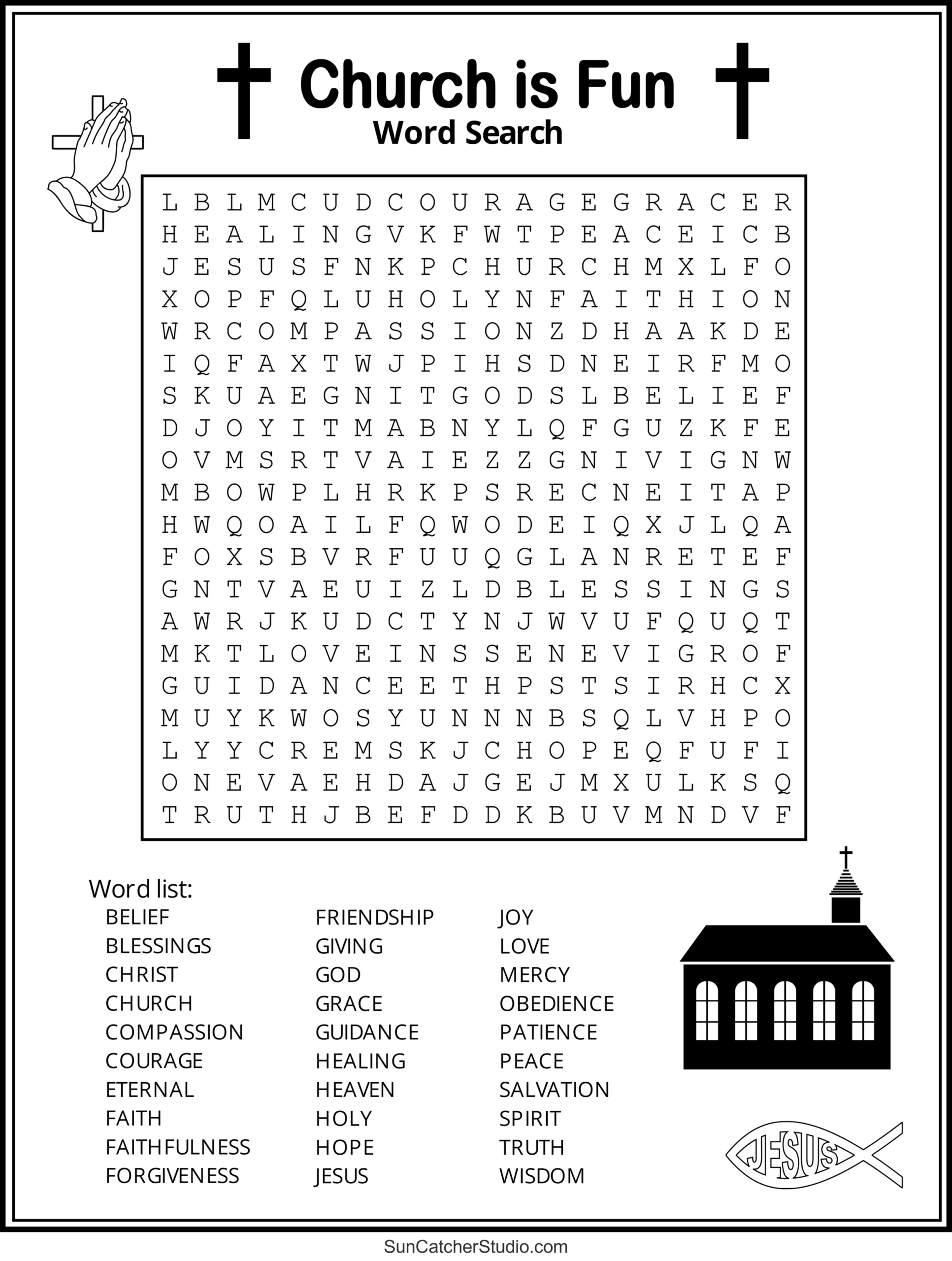 Bible Word Search Free Printable Christian Puzzles Free Printables Monograms Design Tools Patterns DIY Projects