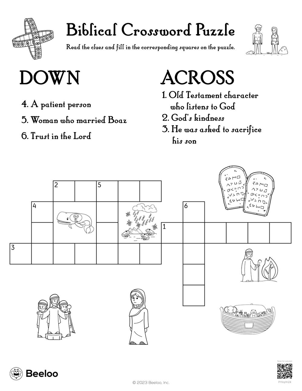 christian crossword puzzles printable