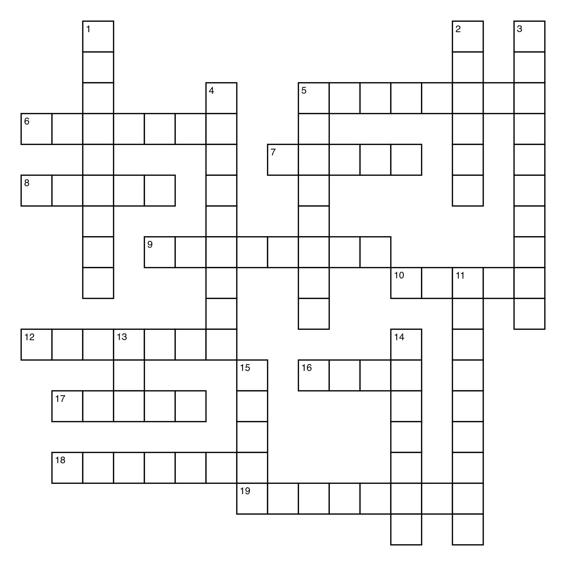 printable crossword template printable