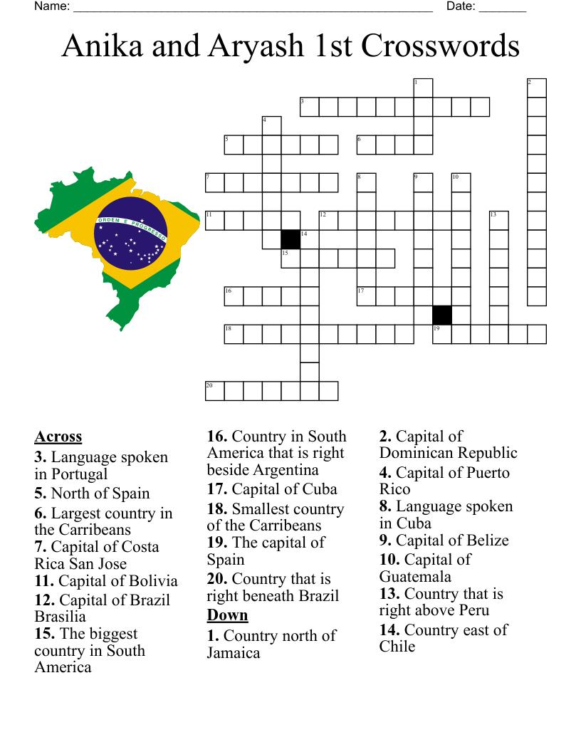 BRAZIL Crossword WordMint