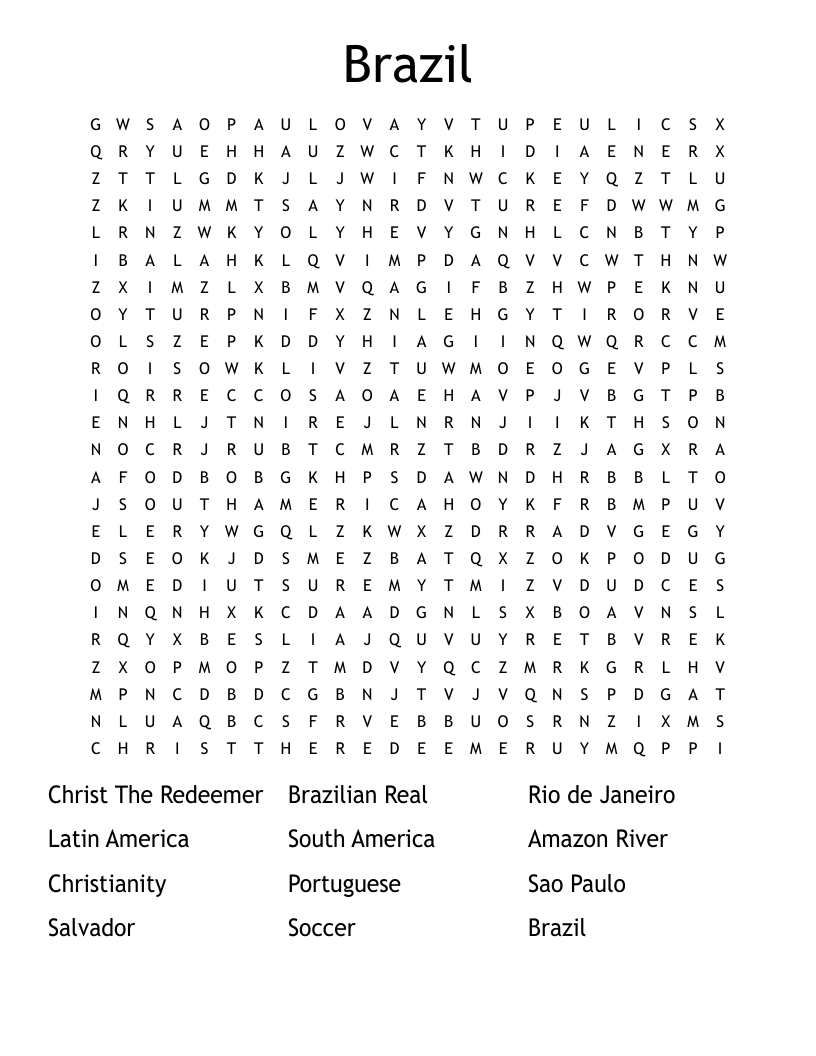 crossword puzzles printable brazil