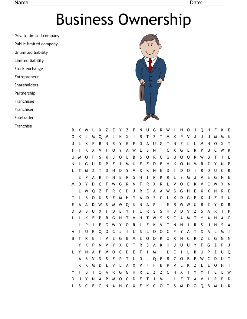 Business Puzzle Word Search WordMint