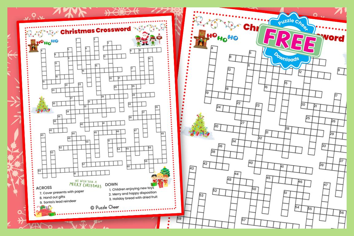 Christmas Crossword Puzzle Puzzle Cheer