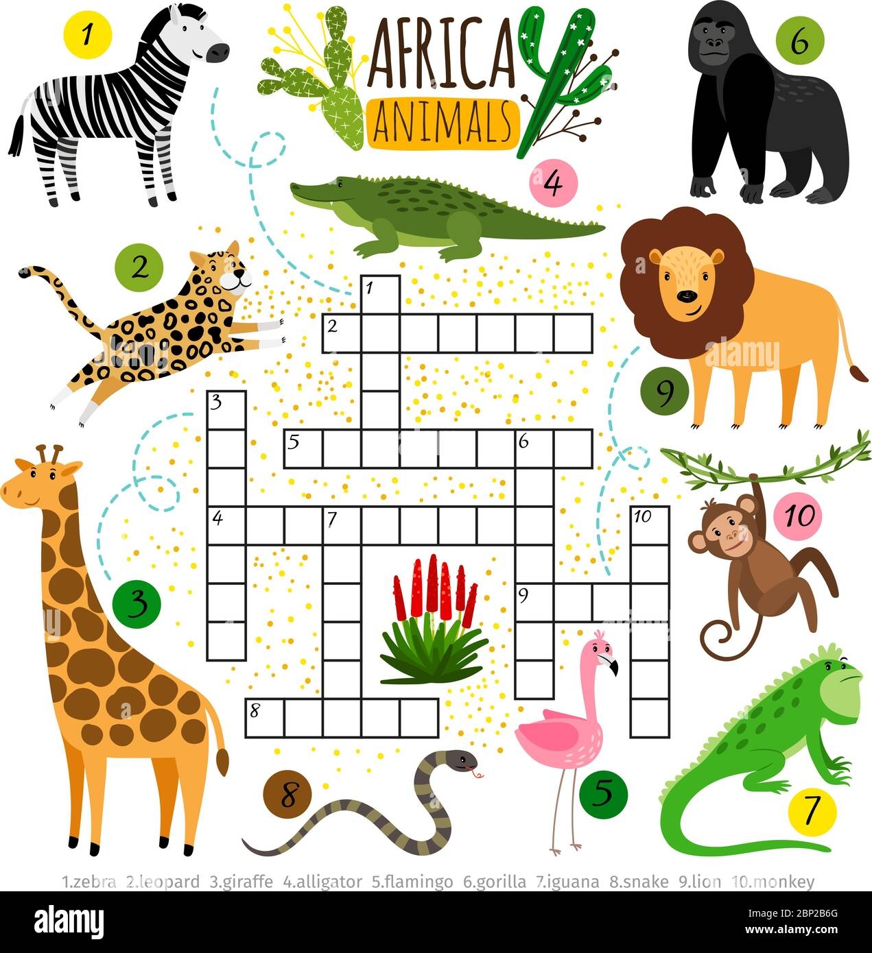 zoo animal crossword puzzle printable