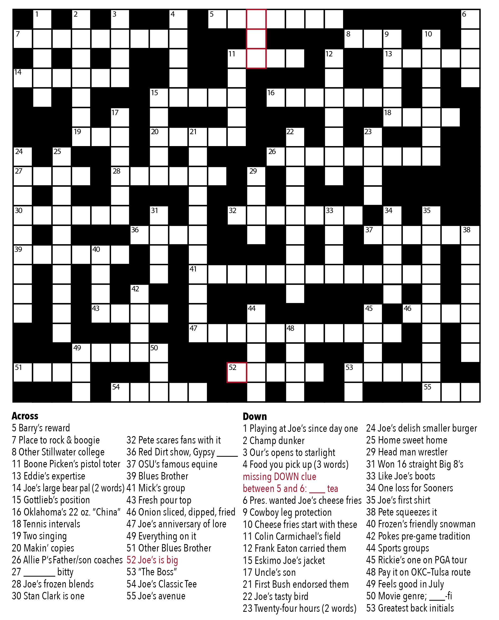Crossword Eskimo Joe s