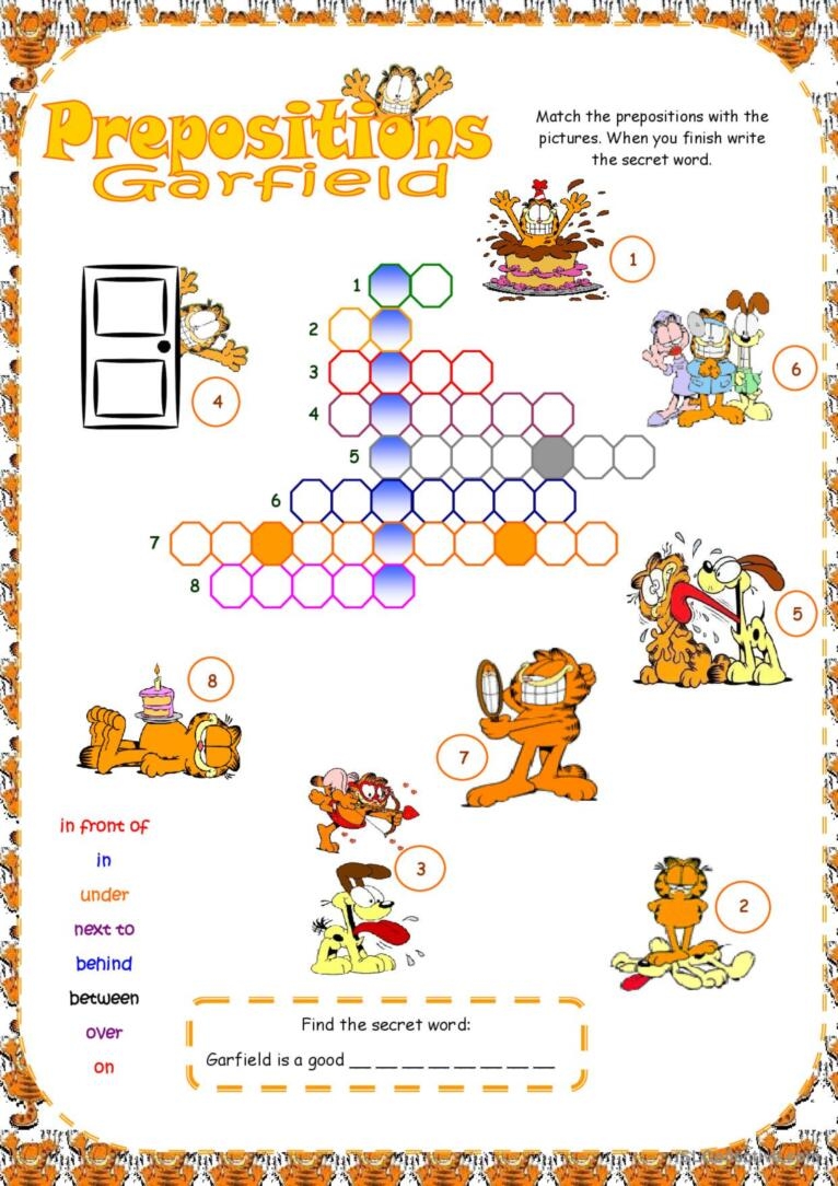 preposition crossword puzzle printable