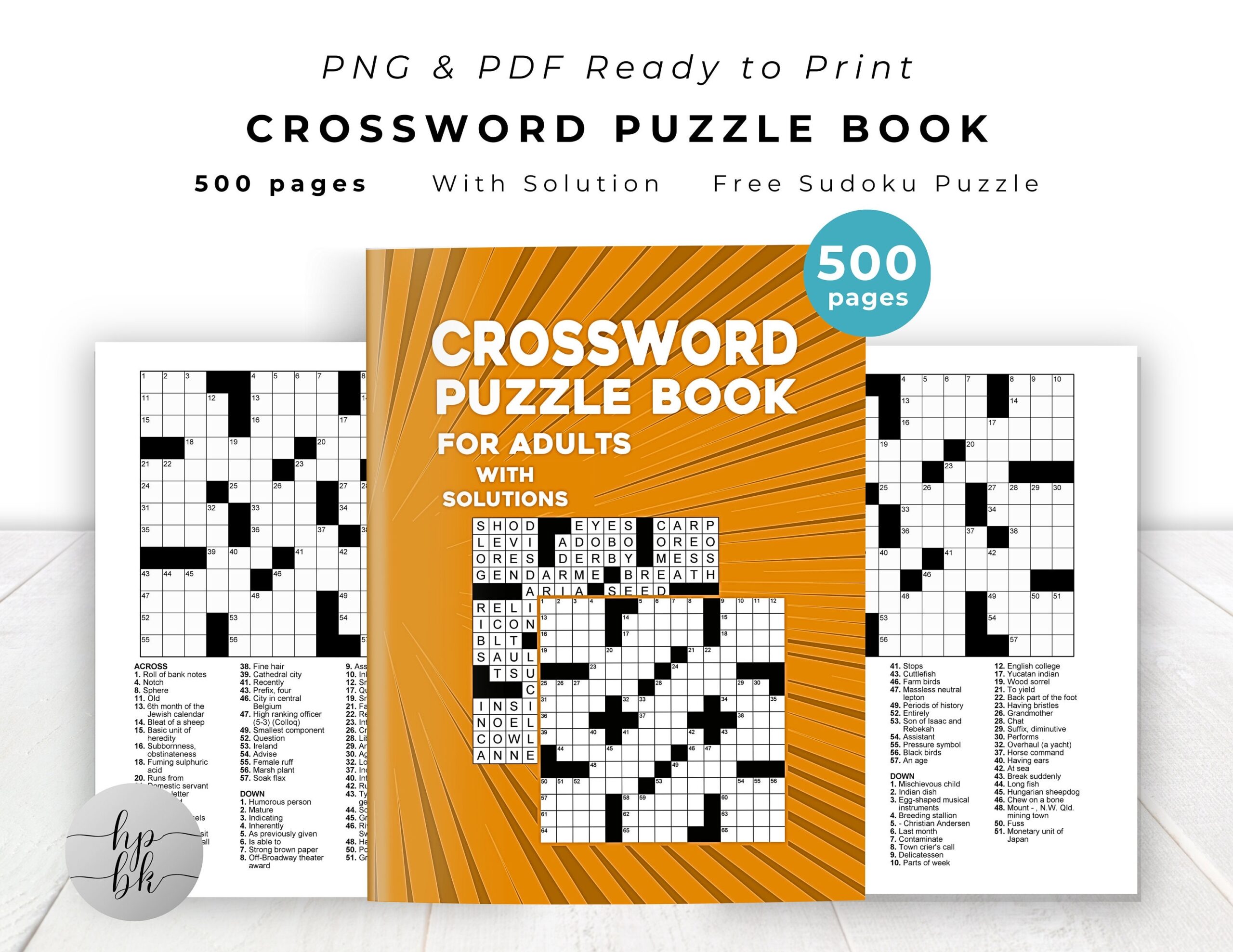 printable crossword puzzles book