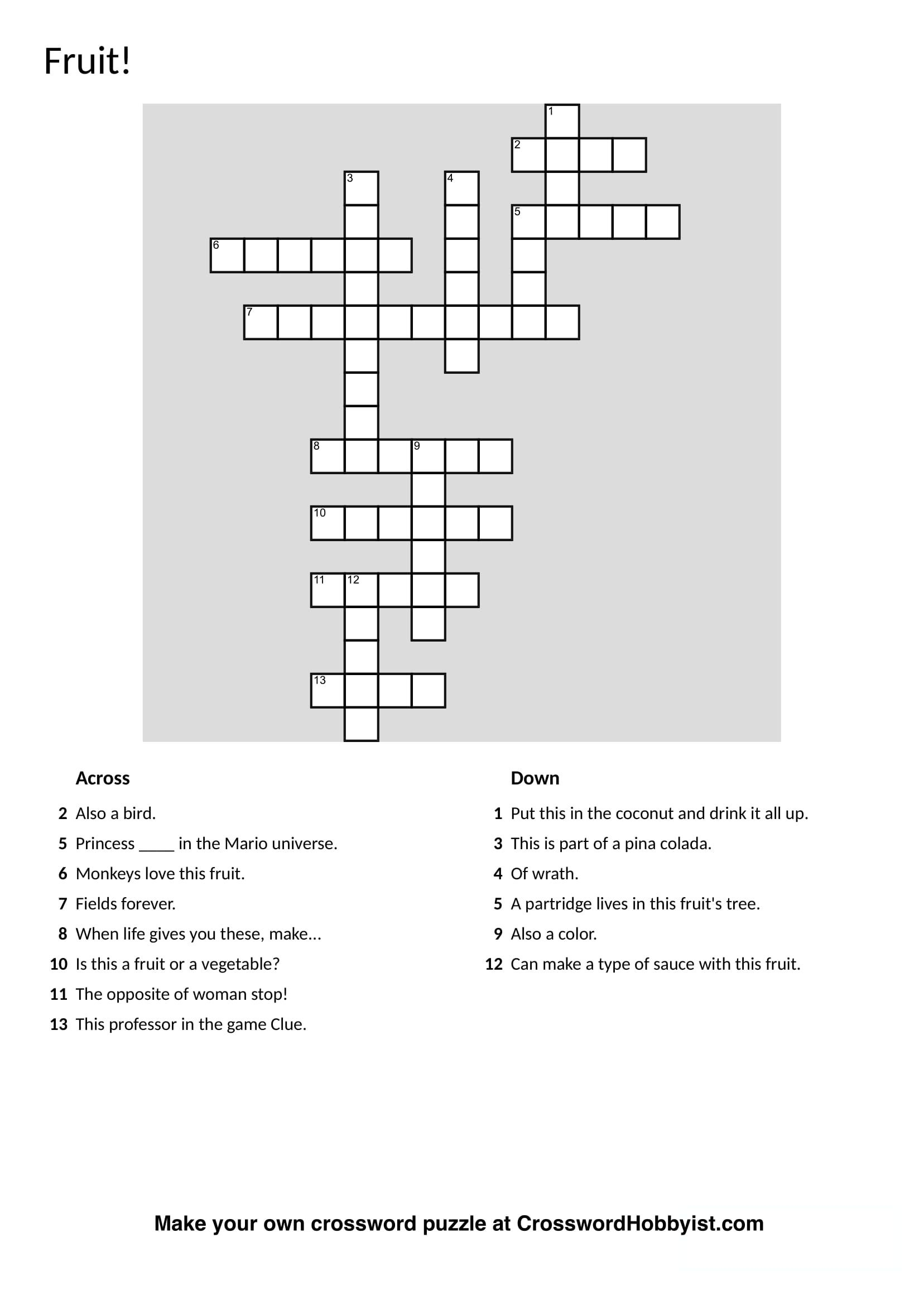 Crossword Puzzle Maker Free Printables 30 Plus Kenstatunconpo1974 s Ownd