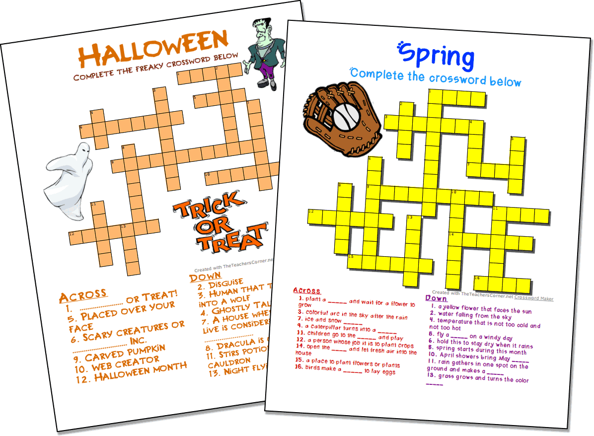 free printable crossword creator