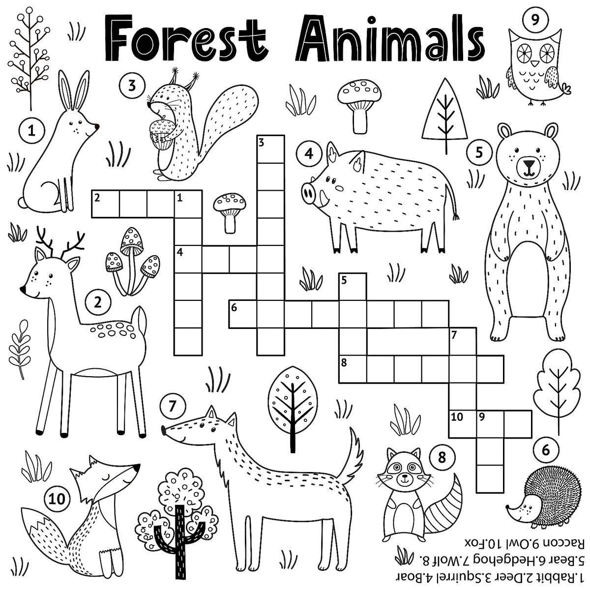 Crossword Puzzles For Kids Fun Free Printable Crossword Puzzle Coloring Page Activities For Children Printables 30Seconds Mom