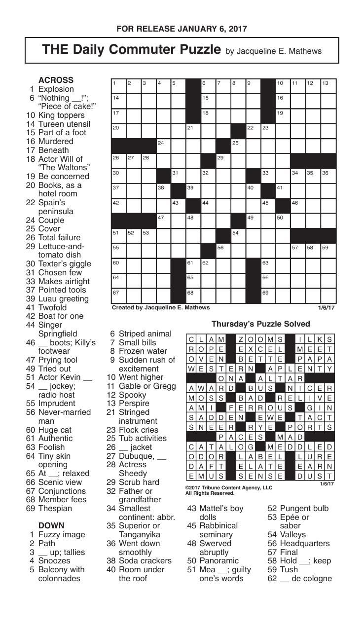 Crosswords January 6 2017 Crosswords Redandblack Crosswords January 6 2017 Crosswords Redandblack