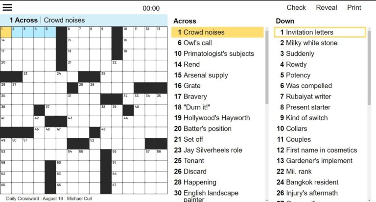 Daily American Crossword Puzzles For You To Play Now 