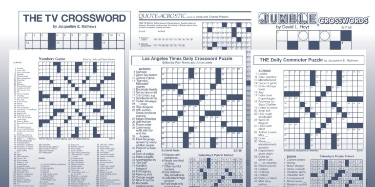 Daily Commuter Crossword Puzzle Detroit Free Press Angiekeelnezapfi1987 s Ownd