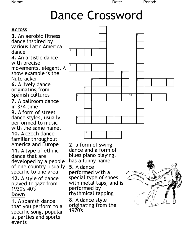 Dance Crossword WordMint