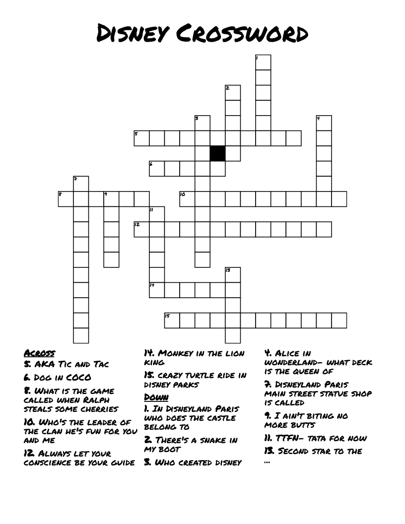 printable coco crossword puzzle printable coco crossword puzzle