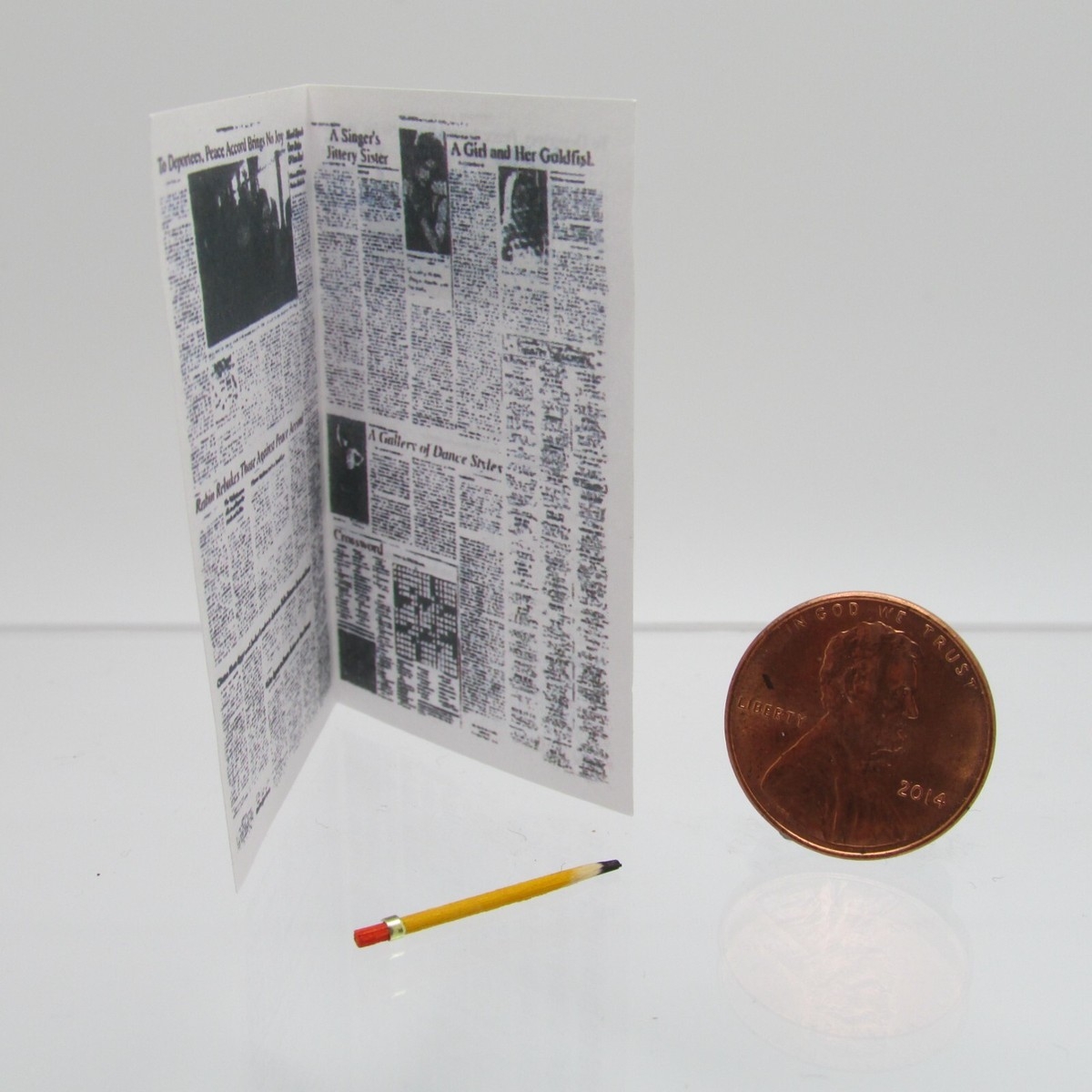 dollhouse miniature newspaper crossword printable