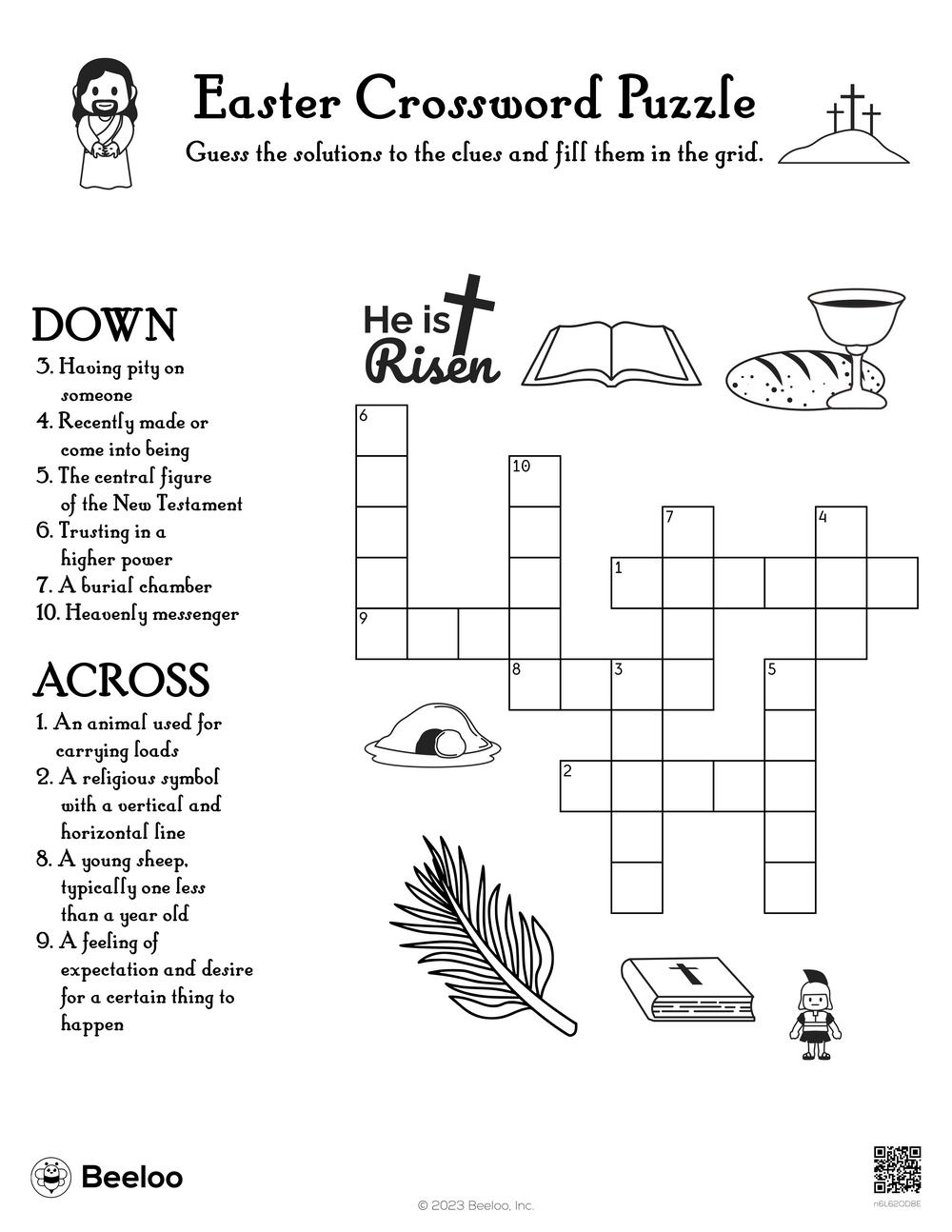 religion crossword puzzles printable