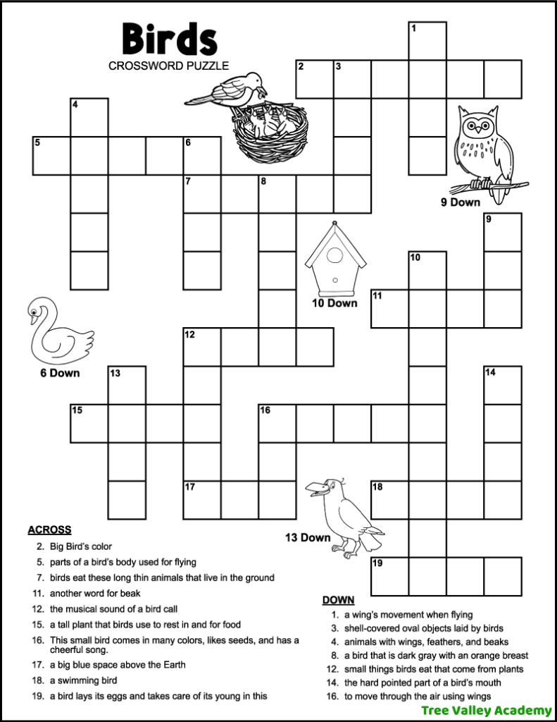 2nd grade vocab printable crossword puzzles