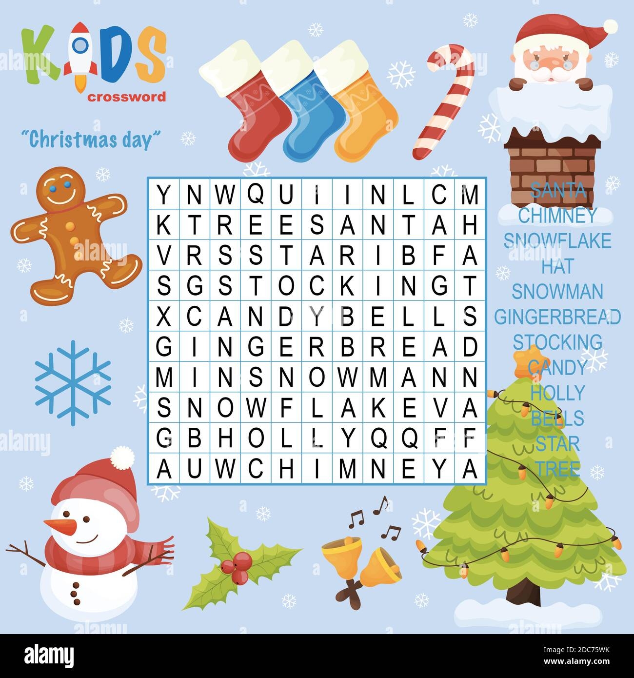 easy christmas crossword puzzles printable