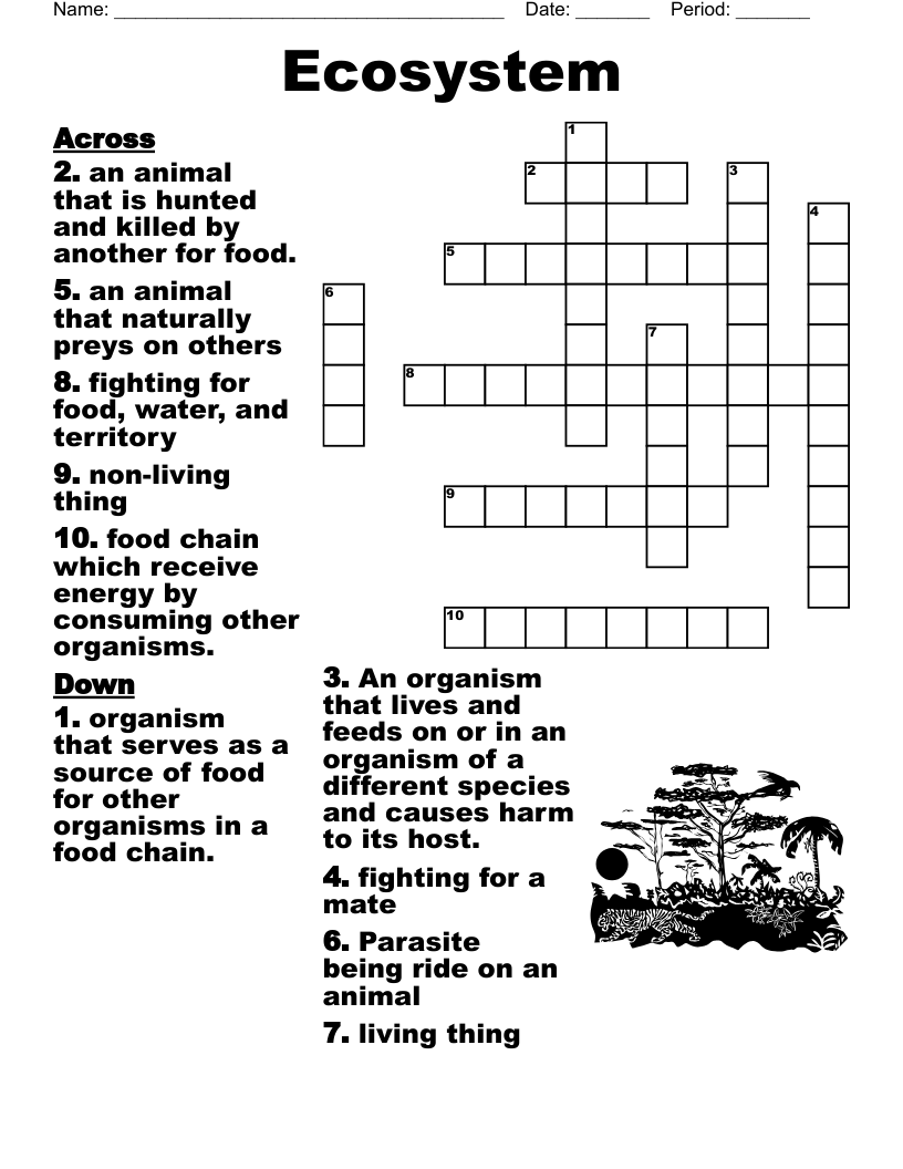 Ecology Crossword WordMint