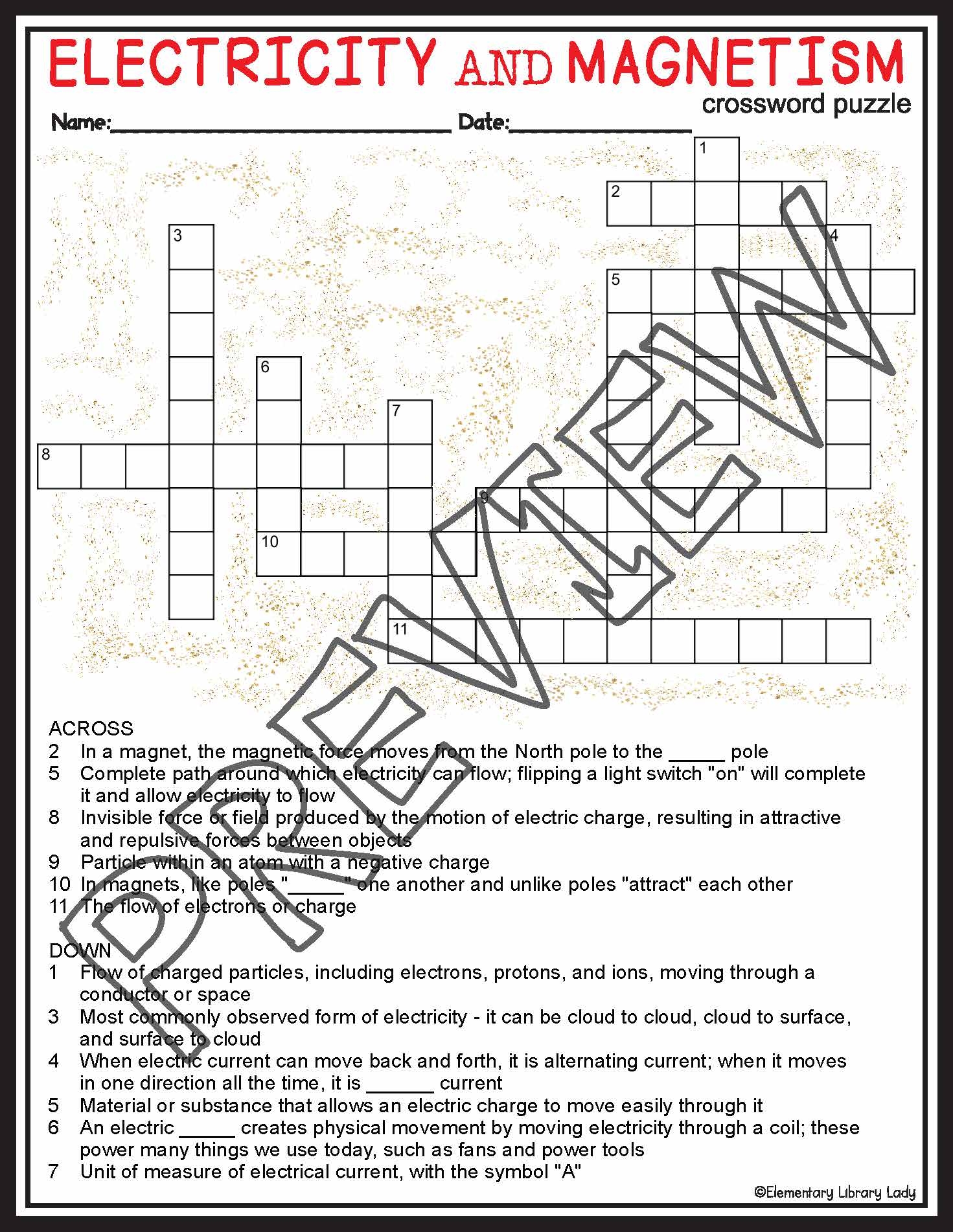 printable magnetism crossword search puzzle