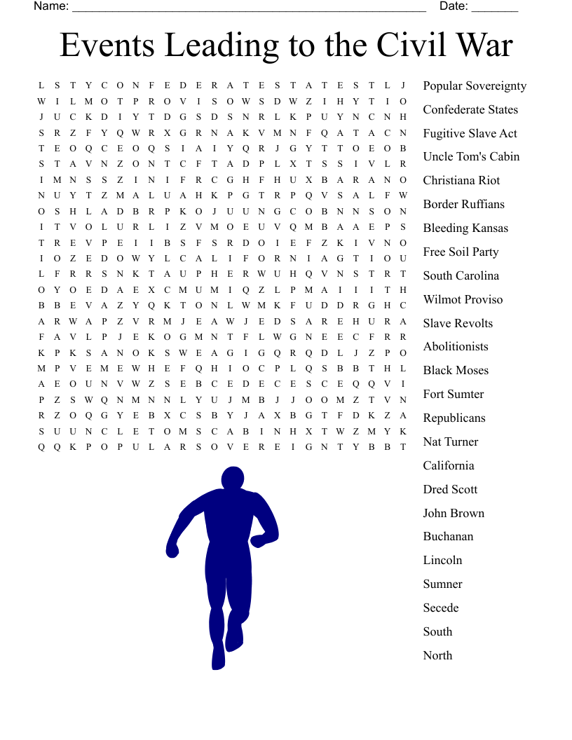 free crossword puzzle + printable + civil war