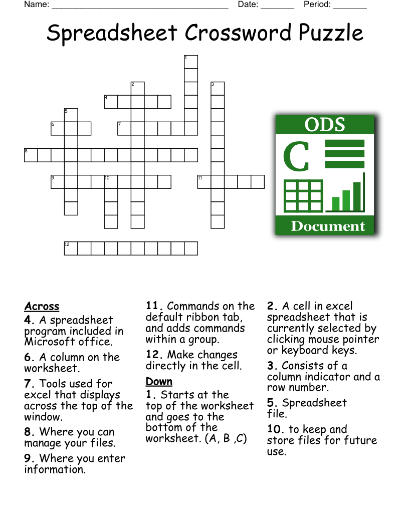 File Formats Crossword WordMint