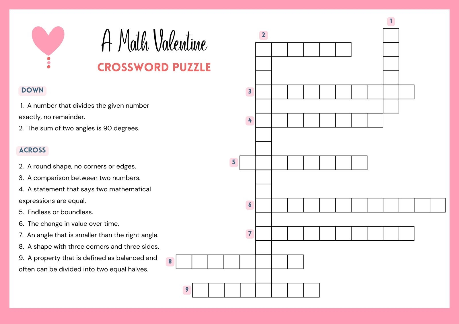 crossword puzzle maker free printable pdf
