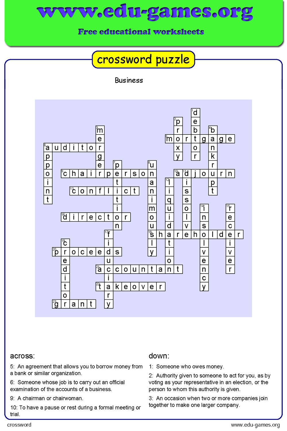 free crossword maker printable