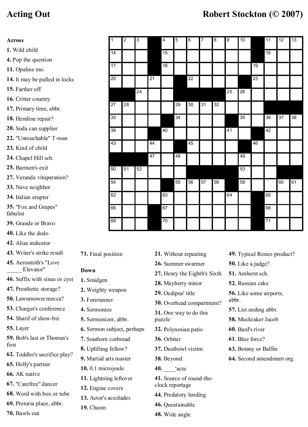Free Daily Crosswords Printable June 2017 Jaykneelantioto1971 s Ownd
