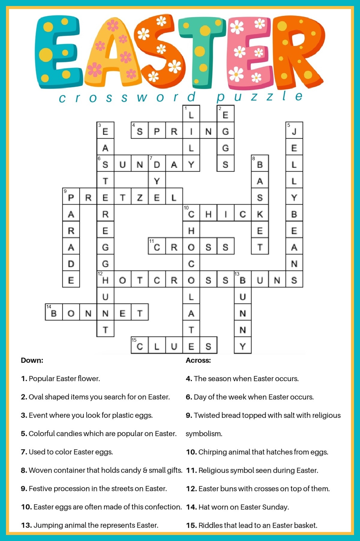 free large print printable crossword puzzles
