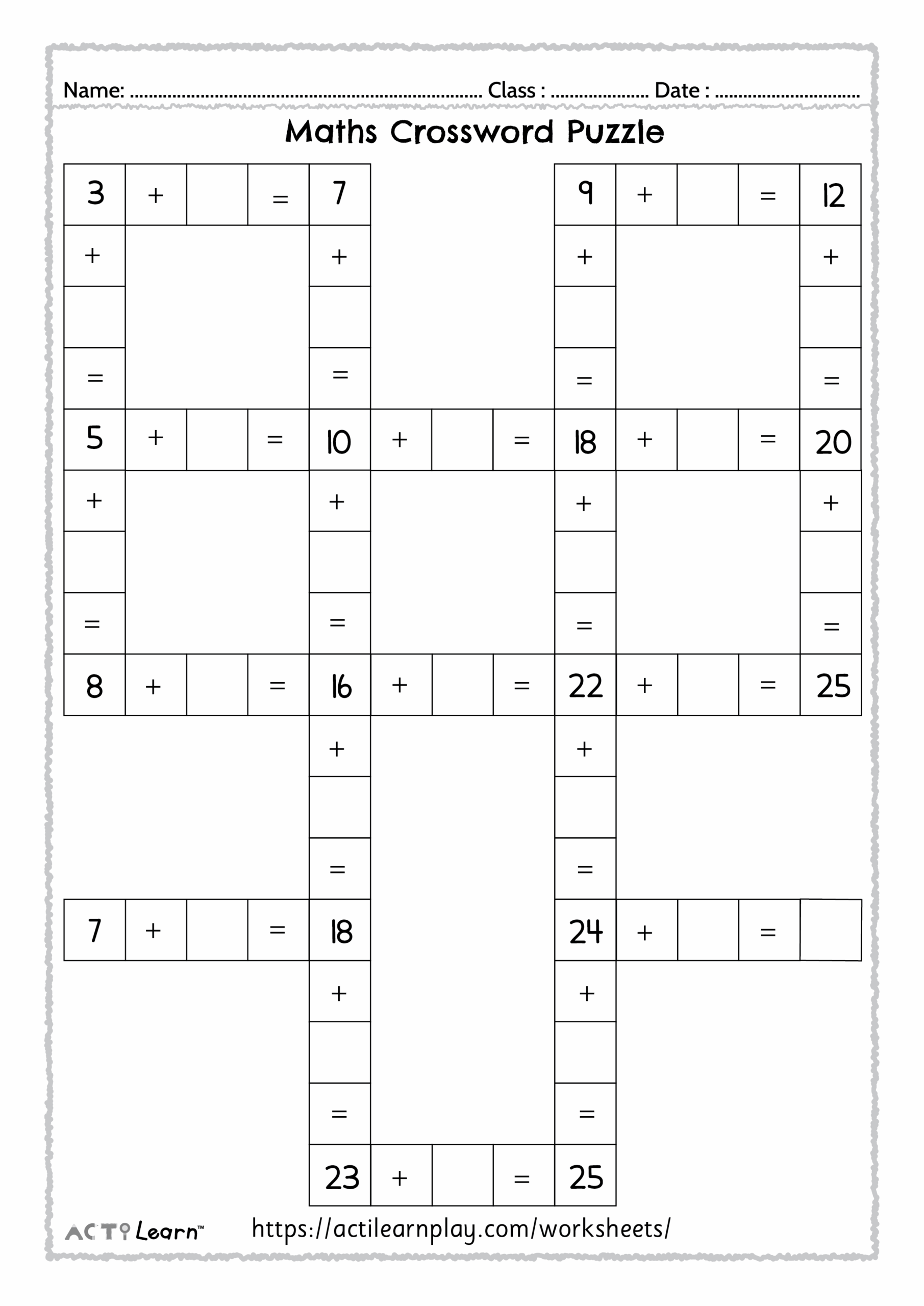free printable math crossword puzzles free printable math crossword puzzles