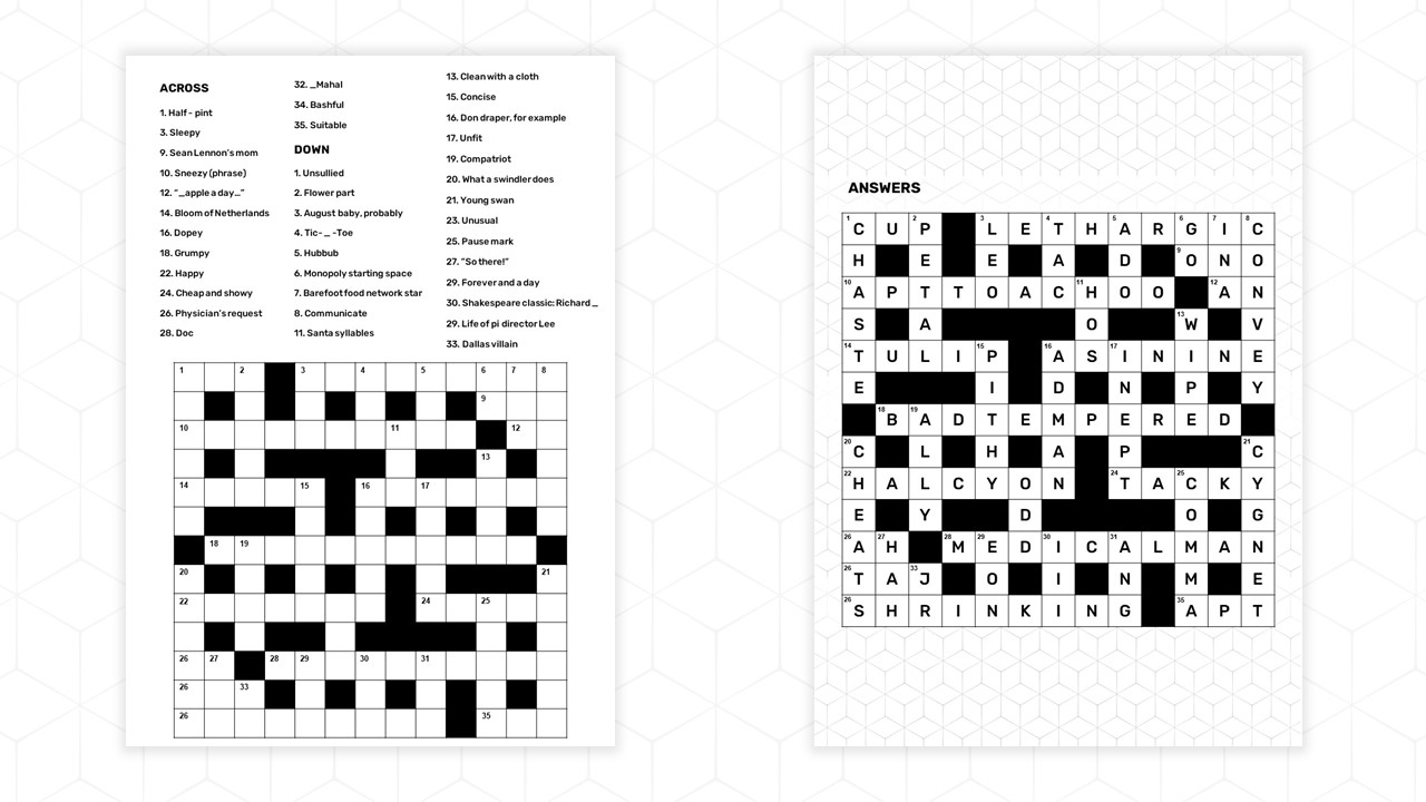 create printable crossword puzzle