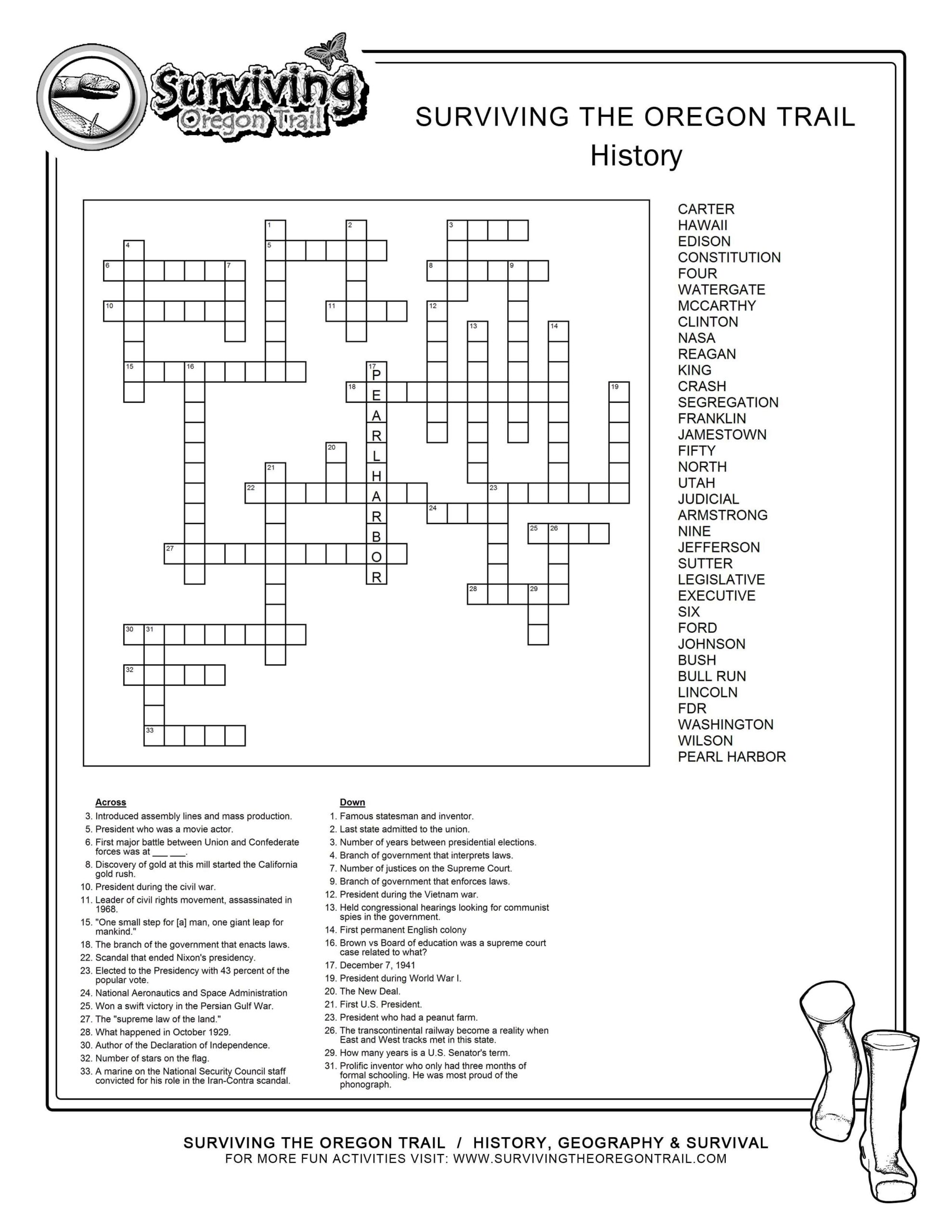 Free Printable Crossword Puzzles For Kids Worksheets Library
