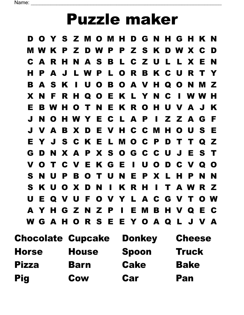 Free Puzzlemaker Hot Sale