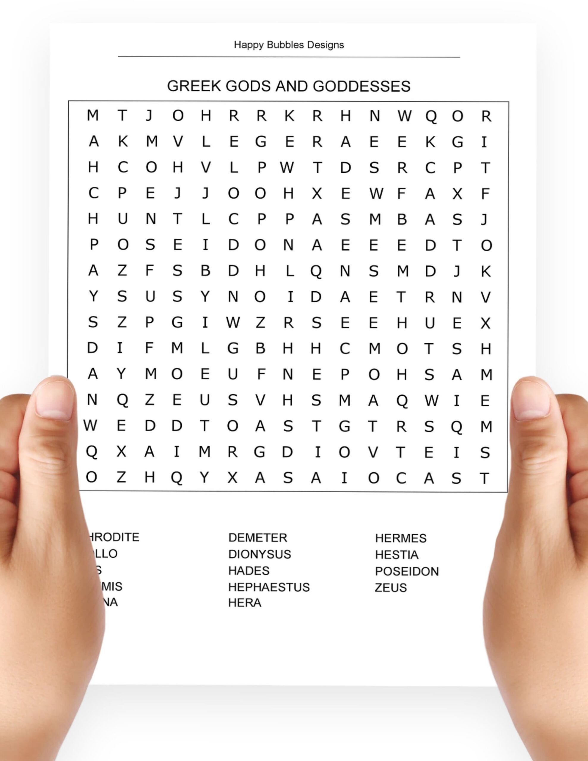 Greek Gods Word Search Puzzle In Large Print Etsy Greek Gods Word Search Puzzle In Large Print Etsy