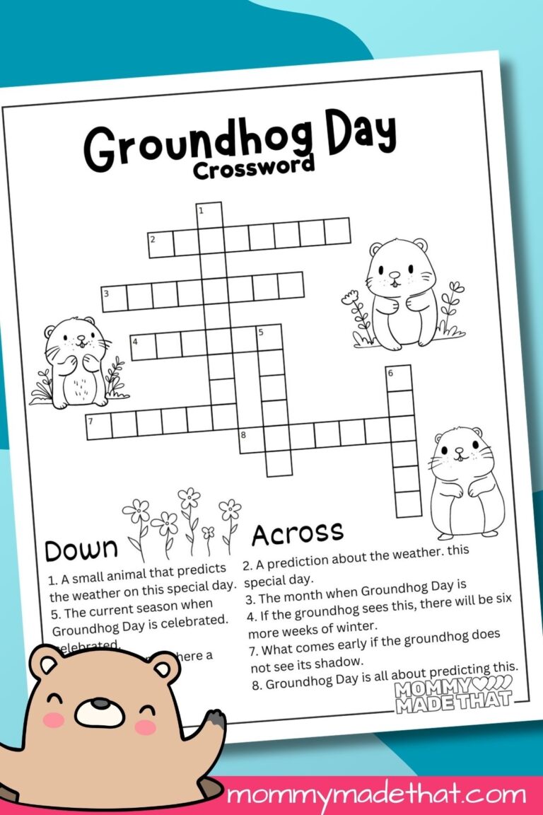 Groundhog Day Crossword Puzzle