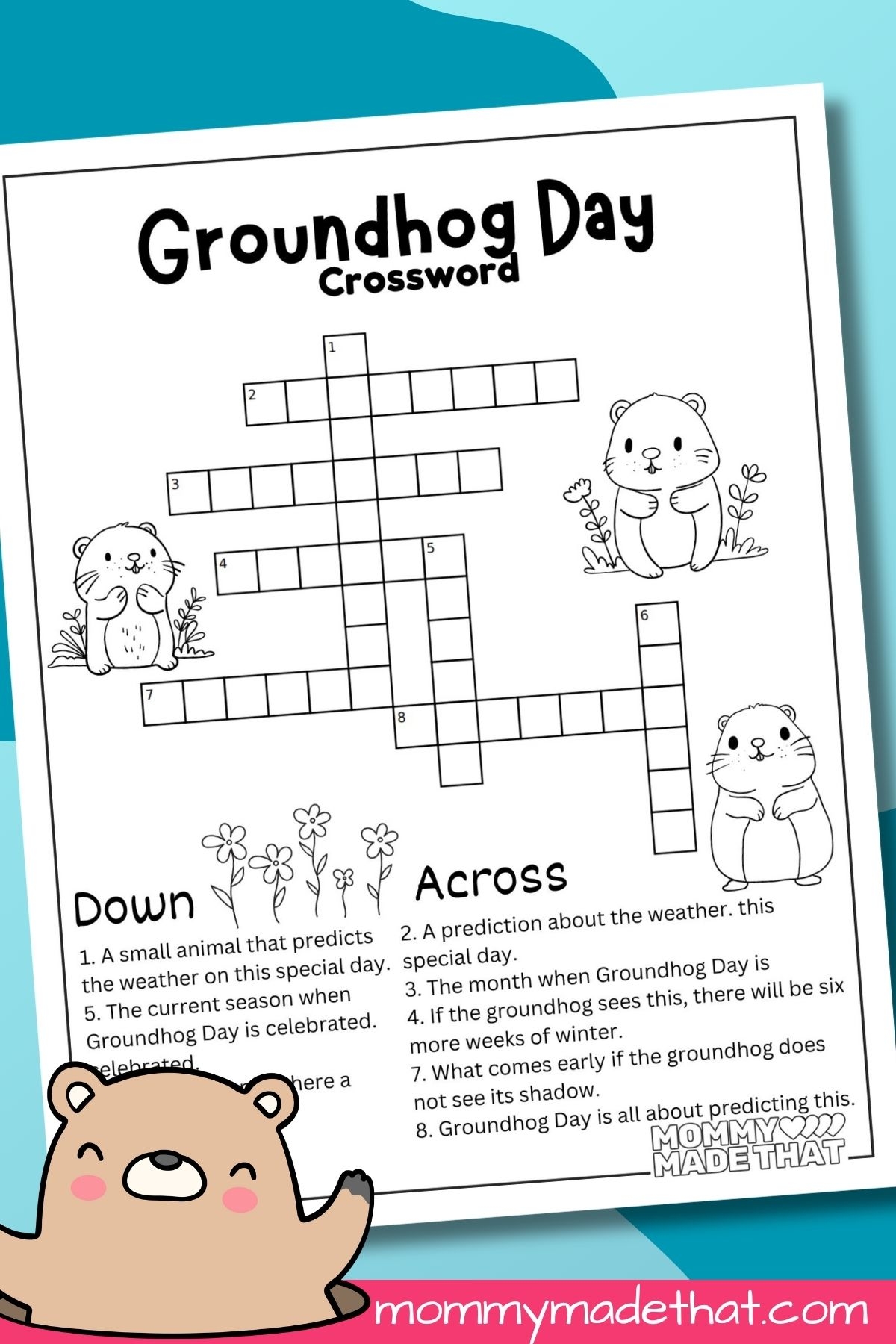 Groundhog Day Crossword Puzzle