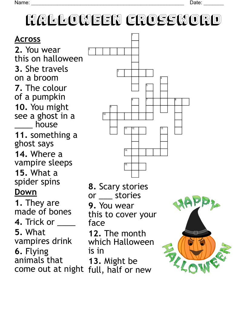 Halloween Crossword WordMint