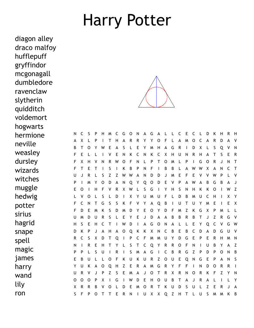 Harry Potter hard Crossword WordMint