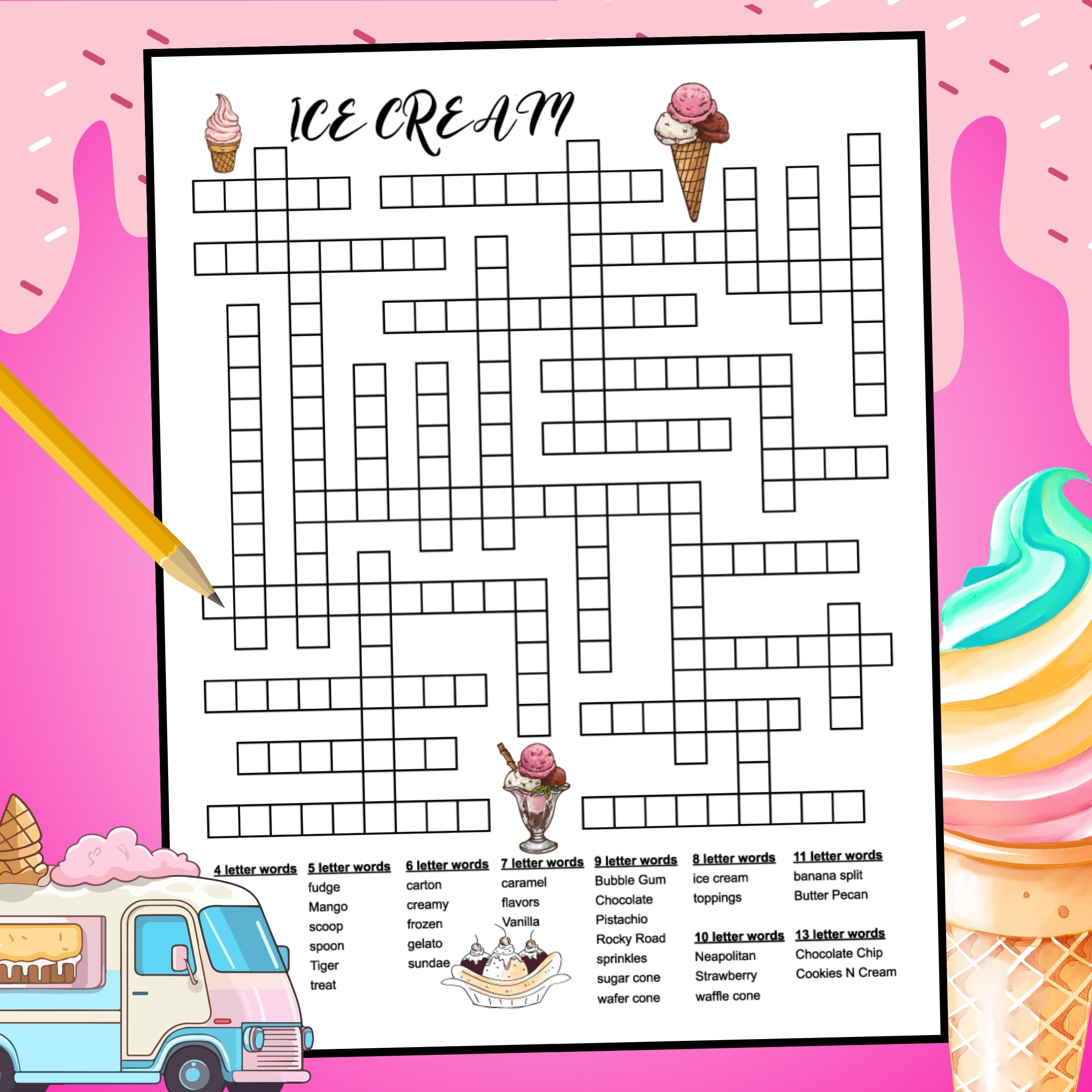 Ice Cream Fill In Puzzle Tree Valley Academy